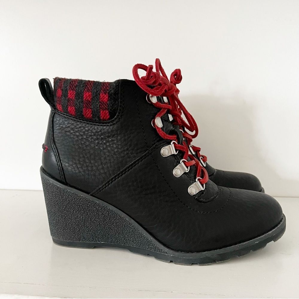 Sperry Top Slider Celeste Bliss Booties Wedge Black Leather Women's Size 8